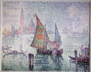 Det grønne slør, Venedig. Maleri af Paul Signac (1863-1935)