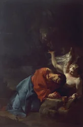 Kristus i haven, ca. 1750, af Paul Troger (1698-1762), olie på lærred, 241x157 cm