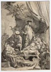 Saints Cosmas og Damian plejer de syge