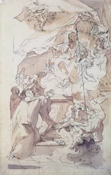 Jomfruen og Jesusbarnet med Sankt Bernhard, 1700-tallet.