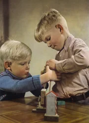 Tidlig farvefotografering: Spil (farvefoto)