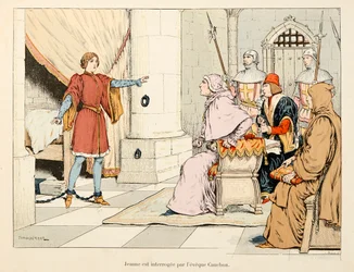 Illustration taget fra bogen "" Joan of Arc "" af Theodore Cahu og illustreret af Paul De Semant (1855-1915): Jeanne d