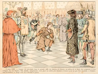 Illustration taget fra bogen "" Joan of Arc "" af Theodore Cahu og illustreret af Paul De Semant (1855-1915): Den 9. marts
