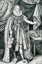 Ludovick Stuart, hertug af Richmond og Lennox (1574-1624), graveret af Joannes Barra (1581-1634)