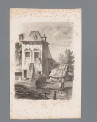 Udsigt over et hus ved vandet Principper for landskaber (serietitel) Principles de paysages (serietitel)