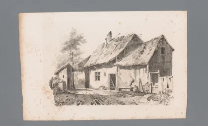 Udsigt over en gade med huse Principper for landskaber (serietitel) Principles de paysages (serietitel)
