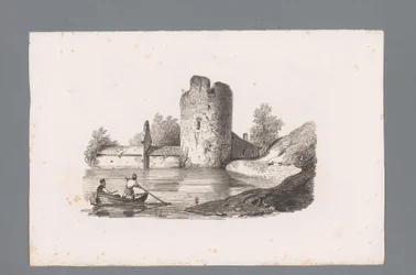 To figurer i en båd nær en ruin Principper for landskaber (serietitel) Principles de paysages (serietitel)