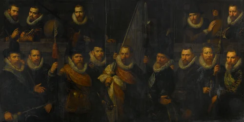 Officerer og andre civilgardister i Amsterdams III. distrikt