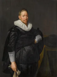 Portræt af en mand, sandsynligvis fra familien Pauw Portræt af en mand, muligvis Reijnier Pauw (1591-1676)