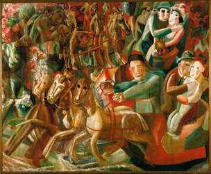 Karneval - fra vinter til sommer (olie på lærred)