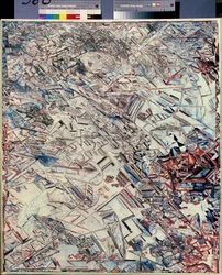 Sammensætning. Maleri af Pavel Nikolayevich Filonov (1883-1941), olie på lærred, russisk kunst, avantgarde, abstrakt kunst. Det russiske statsmuseum, Sankt Petersborg.
