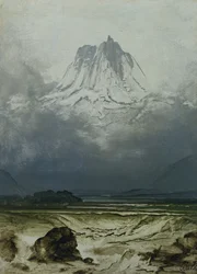Landskabsundersøgelse, Nordnorge (olie på panel)
