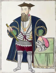 Portræt af Vasco de Gama (gouache på papir)