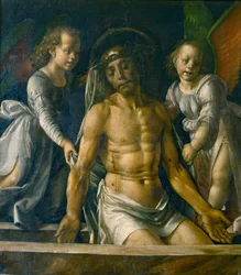 Pietà med to engle, 1480.