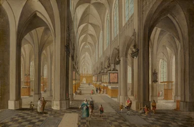 Katedralen i Antwerpen, ca. 1650-1655 (olie på kobber)