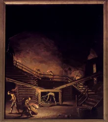 Falun kobbermine i Sverige i 1700-tallet Maleri af Per Hillestrom (1732-1816) 1700-tallets Stockholm. Nationalmuseet