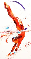 Gymnast Three, 2010 (olie på lærred)