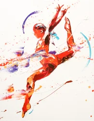 Gymnast Two, 2010 (olie på lærred)