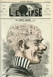 Lille Creve, studerer frenologi. Cover i "" L