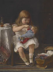 An Anxious Mother (olie på lærred)
