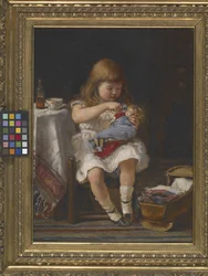 An Anxious Mother (olie på lærred)