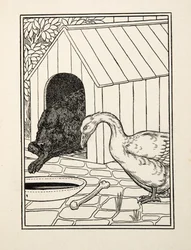 The Dog and the Goose, fra Hundrede anekdoter af dyr, pub. 1924