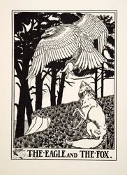 The Eagle and the Fox, fra A Hundred Fables of Aesop, pub.1903