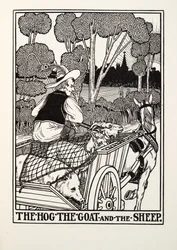 The Hog, the Goat and the Sheep, fra Fontaine Fables, pub. 1905