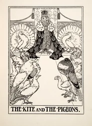 The Kite and the Pigeons, fra A Hundred Fables of Aesop, pub.1903