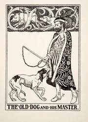The Old Dog and his Master, fra A Hundred Fables of Aesop, pub.1903