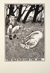 The Old Man and the Ass, fra Fontaine Fables, pub. 1905