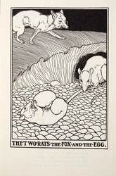 De to rotter, ræven og ægget, fra Fontaine Fables, pub. 1905
