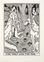 The Wolf and the Fox, fra Fontaine Fables, pub. 1905