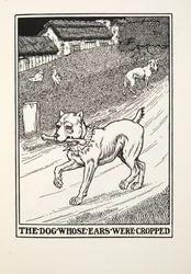 Hunden hvis ører blev beskåret, fra Fontaine Fables, pub. 1905