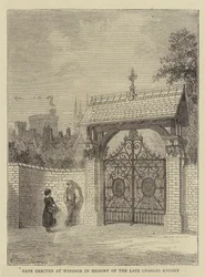 Port rejst ved Windsor til minde om den afdøde Charles Knight