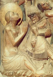 Theclas martyrium, detalje fra højalteret (alabaster)