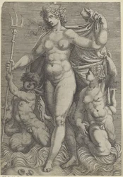 Thetis med to tritoner Neptun og Thetis med havguder og havheste (serietitel)