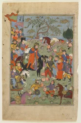 Kampscene fra en Shahnama