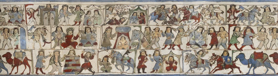 Bægerglas forestillende "Shahnama", Kashan, Iran, Saljuq-perioden, slutningen af det 12. århundrede