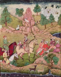 Jagt med en falk, Safavide-dynastiet (1502-1736)