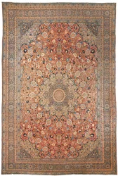 Stort Tabriz-tæppe af Ardebil-design, nordvestlige Persien, ca. 1880