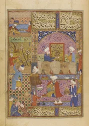 Scene i et værtshus fra en Divan af Hafiz, ca. 1552-53