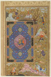 Ung kvinde, ca. 1590-1610 (blæk, uigennemsigtig akvarel og guld på papir)