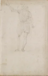 Studie for en Johannes Døberen. Bagside: An Eye, slutningen af det 15.-begyndelsen af det 16. århundrede