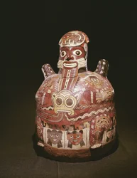 Keramikkar af figur af en gud, Nazca Culture (keramik)