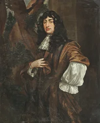 Portræt af en herre, der traditionelt identificeres som John Rowland of Nant, i trekvart længde, i brun frakke og hvid kniplingskrave (olie på lærred)