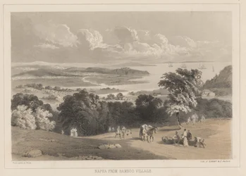 Napha fra Bamboo Village, litho af Sarony und Co., 1855 (chromolitho)