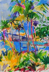 Maui Aloha, 2023 (akvarel)