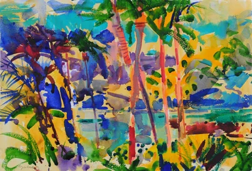 South Maui, Hawaii, 2023 (akvarel)