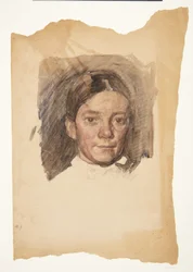 Portræt af kunstnerens hustru Elise